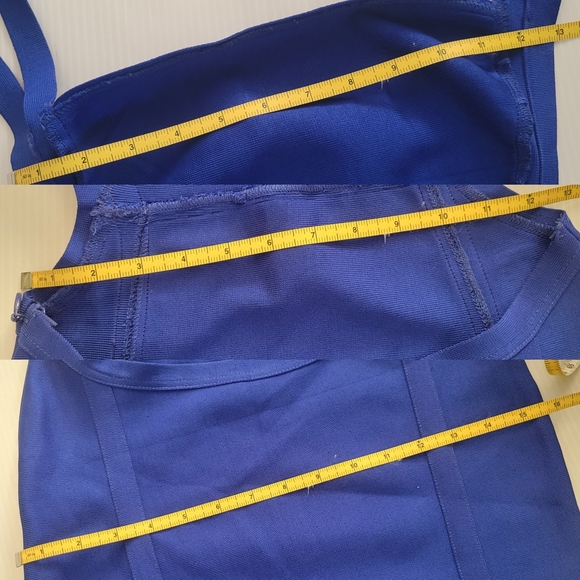 House of CB Sexy Bandage Gown Cocktail Maxi Dress Cornfield Blue - Picture 16 of 16